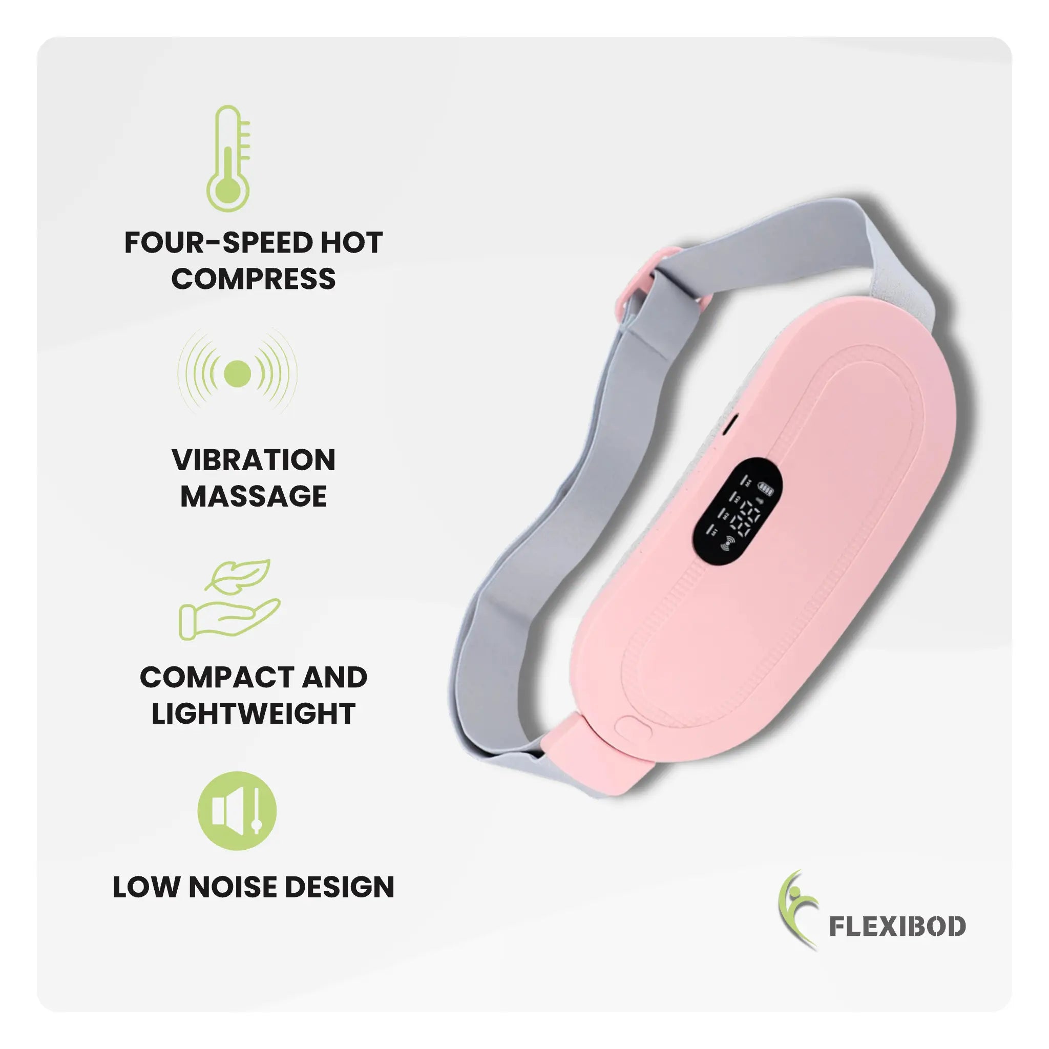 menstrual heating belt – four-speed heat compress, vibration massage, lightweight and quiet design